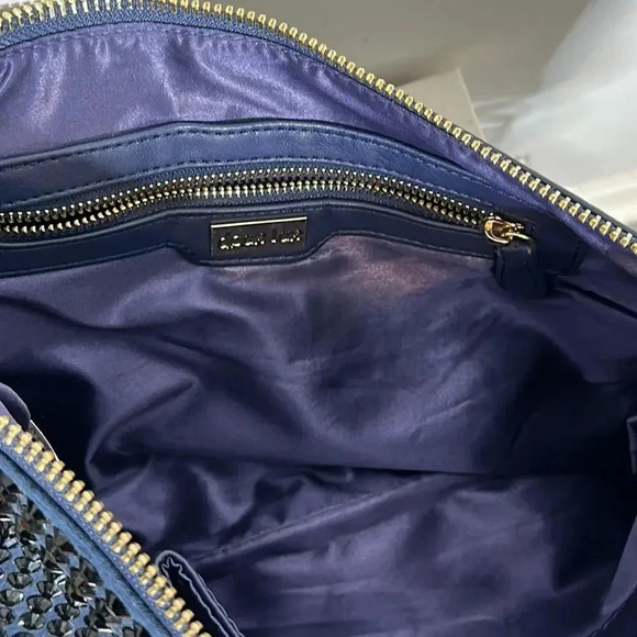 Deux Lux Blue Studded Clutch Bag - Picture 9 of 11